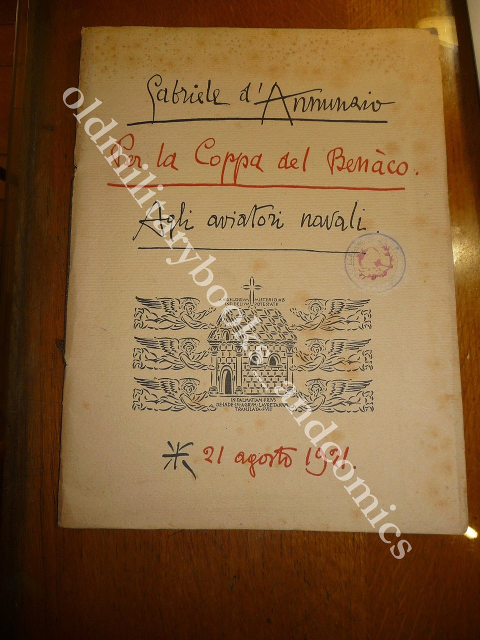 GABRIELE D'ANNUNZIO PER LA COPPA DEL BENACO AGLI AVIATORI NAVALI … | Immagine principale