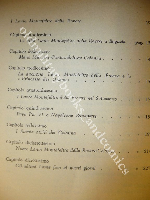 I LANTE MONTEFELTRO DELLA ROVERE CARLO CERIANA MAYNERI