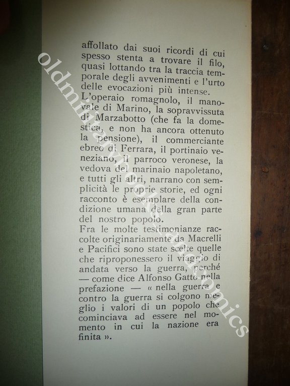 IL CORO DELLA GUERRA PACIFICI-MACRELLI A CURA DI ALFONSO GATTO