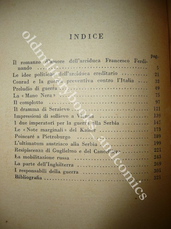 IL DRAMMA DI SERAIEVO ORIGINI RESPONSABILITA DE GUERRA EUROPEA LUCIANO …