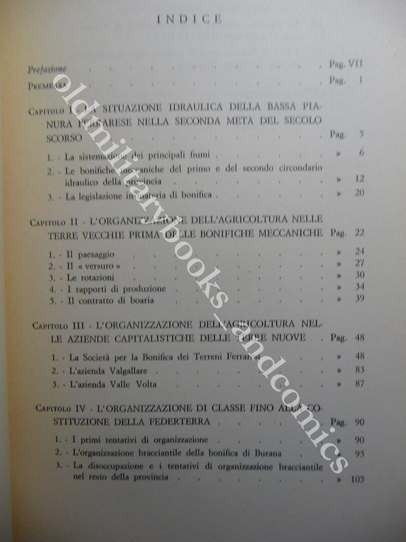 INVESTIMENTI DI CAPITALE E ORGANIZZAZIONI DI CLASSE NELLE BONIFICHE FERRARESI