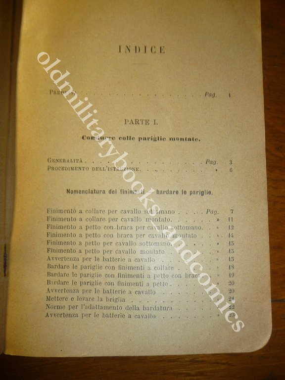 ISTRUZIONE SUL CONDURRE MINISTERO DELLA GUERRA 1897