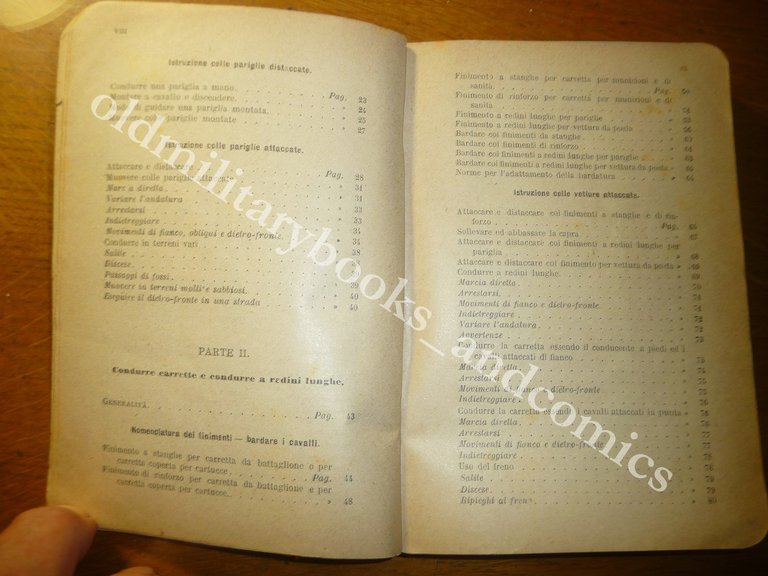 ISTRUZIONE SUL CONDURRE MINISTERO DELLA GUERRA 1897