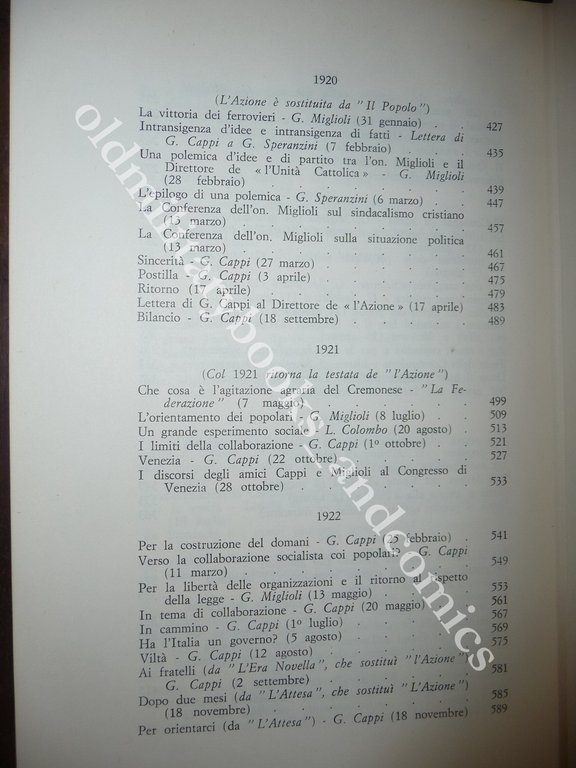 L'AZIONE ANTOLOGIA DI SCRITTI 1905-1922 CARLO BELLO