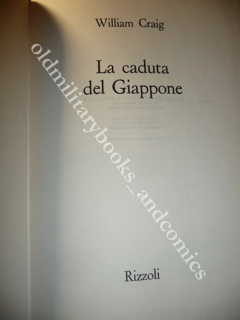 LA CADUTA DEL GIAPPONE WILLIAM CRAIG