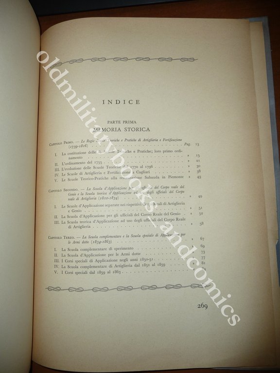 LA SCUOLA D'APPLICAZIONE DI ARTIGLIERIA E GENIO 1739-1939 PERFETTO CARTONATO