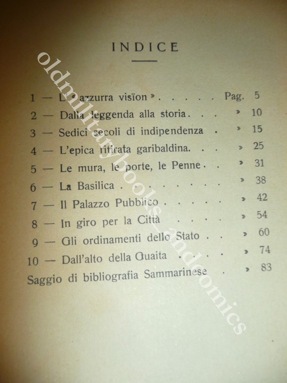 LA SERENISSIMA REPUBBLICA DI S. MARINO EZIO CAMUNCOLI