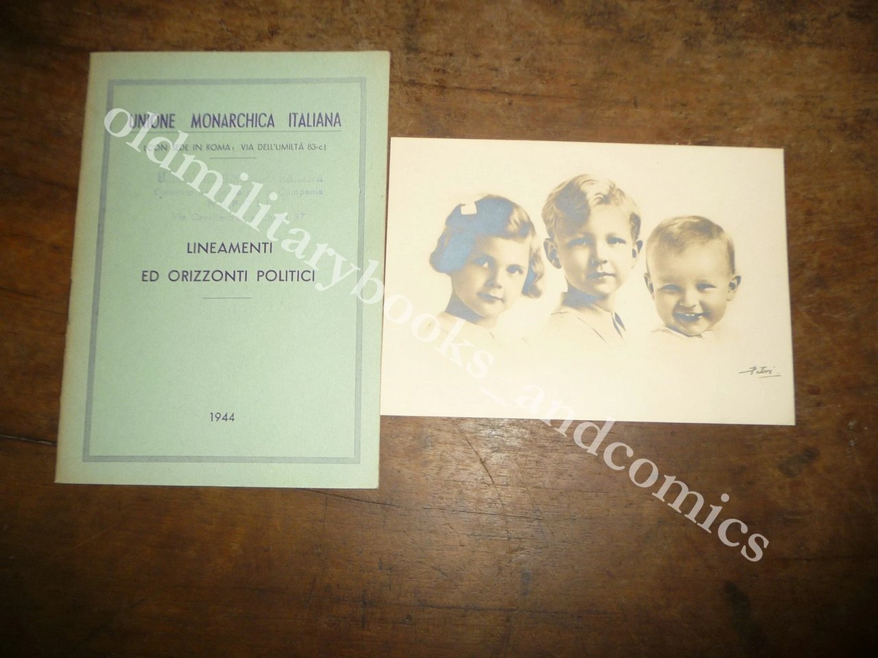 LINEAMENTI ED ORIZZONTI POLITICI UNIONE MONARCHICA ITALIANA CON FOTO