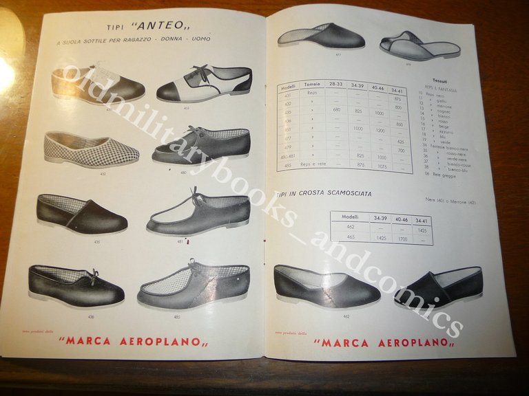 LISTINO CALZATURIFICIO MARCA AEROPLANO