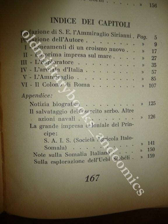 LUIGI DI SAVOIA AMMIRAGLIO ESPLORATORE COLONO TOMASO SILLANI OTTIMO
