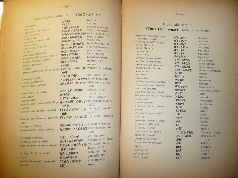 MANUALE DI CONVERSAZIONE ITALIANO-AMARICO G.J. AFEVORK