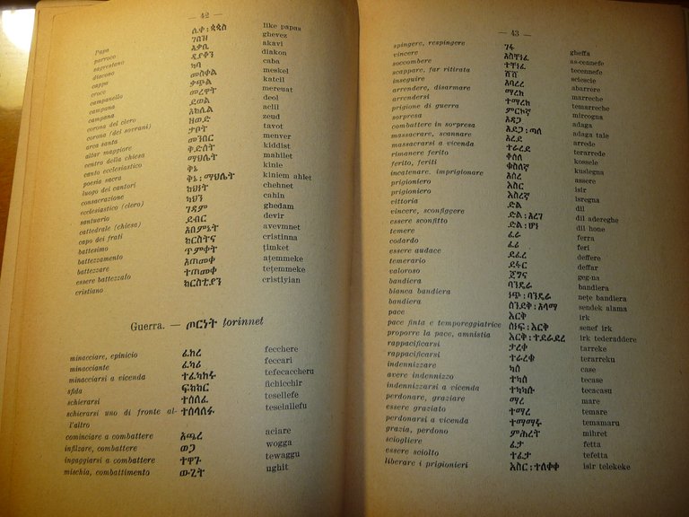 MANUALE DI CONVERSAZIONE ITALIANO-AMARICO G.J. AFEVORK