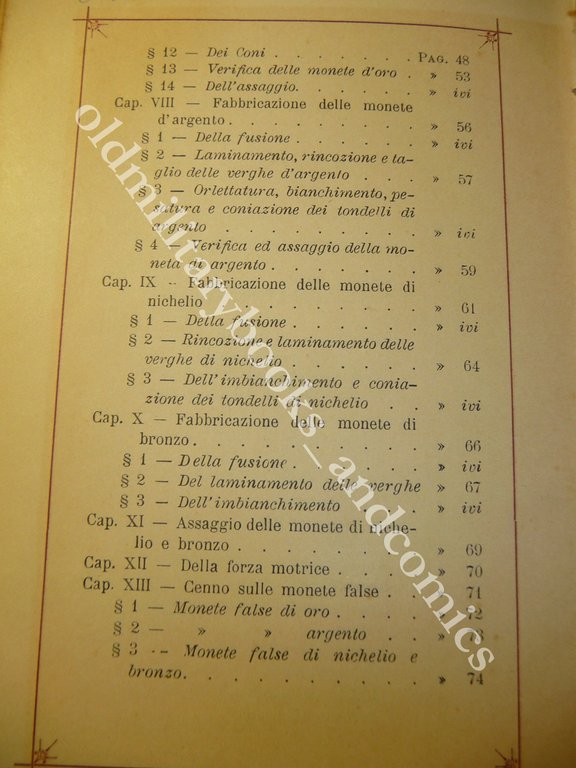 MANUALE SULLA FABBRICAZIONE DELLA MONETA ITALIANA IN CIRCOLAZIONE NEL REGNO