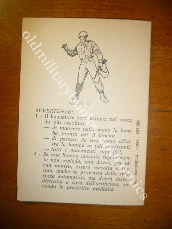MANUALETTO DELLA BOMBA A MANO S.R.C.M. MOD. 35 DA GUERRA | Immagine Gallery 2