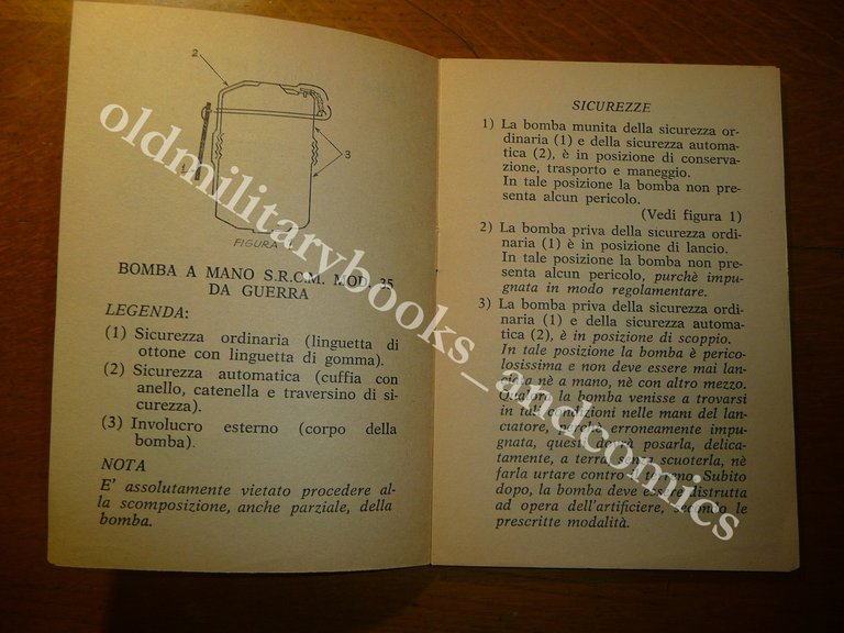 MANUALETTO DELLA BOMBA A MANO S.R.C.M. MOD. 35 DA GUERRA | Immagine Gallery 4