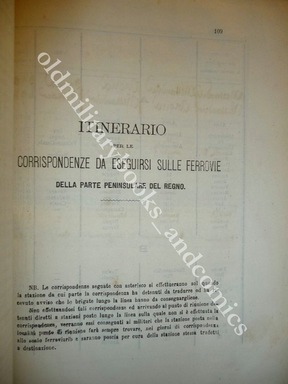 NORME PER SEGNALAZIONE REATI E AVVENIMENTI PER I CC.RR. 1882