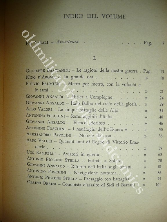 PAGINE SULLA GUERRA ALLA RADIO SANSONI 1^ Ed.