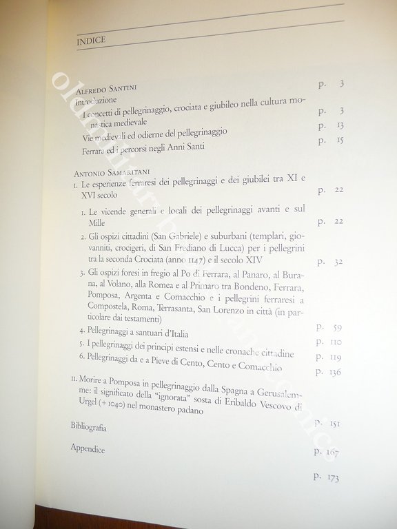 PELLEGRINAGGI CROCIATE GIUBILEI FERRARESI SECOLI XI-XVI ANTONIO SAMARITANI
