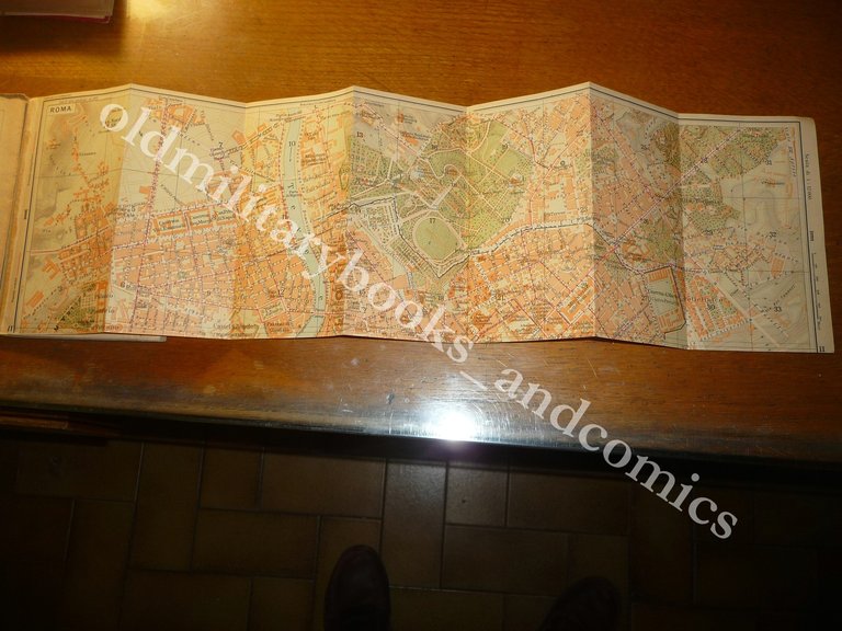PIANTA DI ROMA 1:12000 TOURING CLUB ITALIANO 1920 VIE PIAZZE …