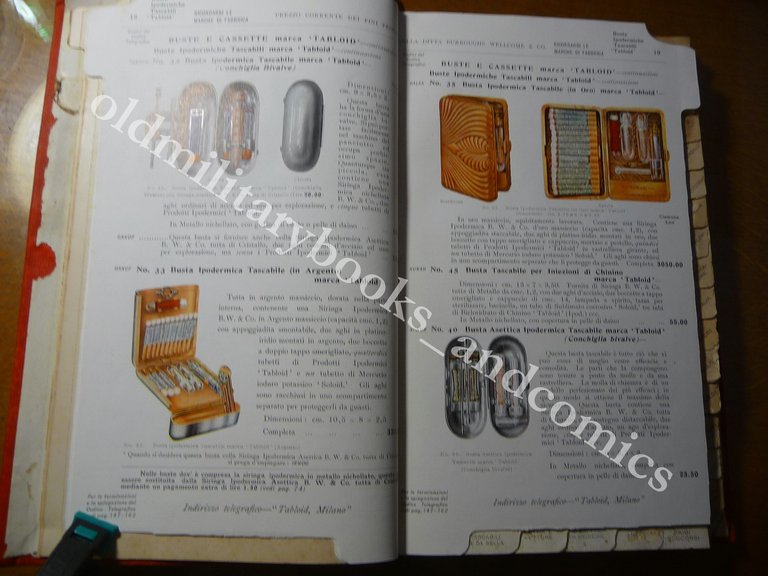 PREZZO CORRENTE PER FINI PRODOTTI BURROUGHS WELLCOME & CO. LONDRA …