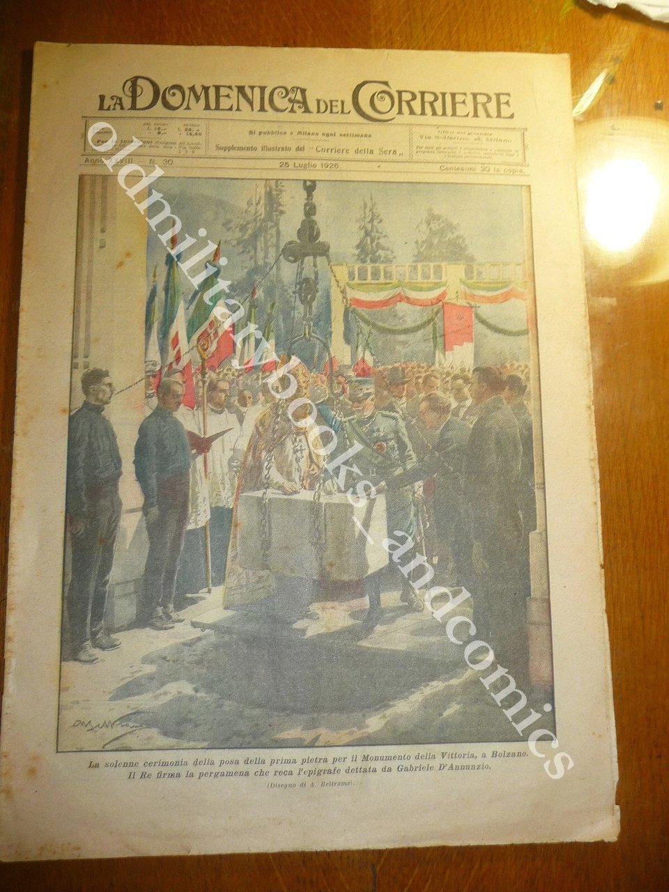 RE POSA PRIMA PIETRA MONUMENTO DELLA VITTORIA AVUS GERMANIA DRAMMA …