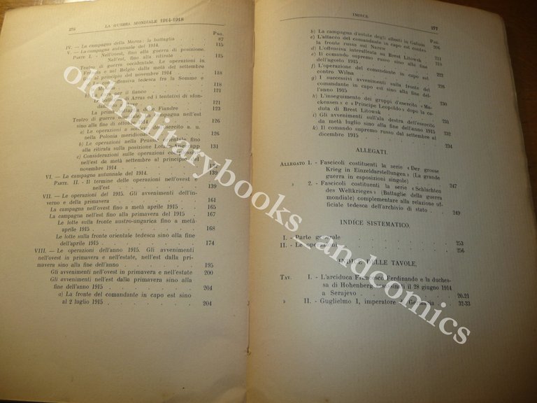 RIASSUNTO DELLA RELAZIONE DELL'ARCHIVIO DI STATO GERMANICO SULLA GUERRA MONDIALE