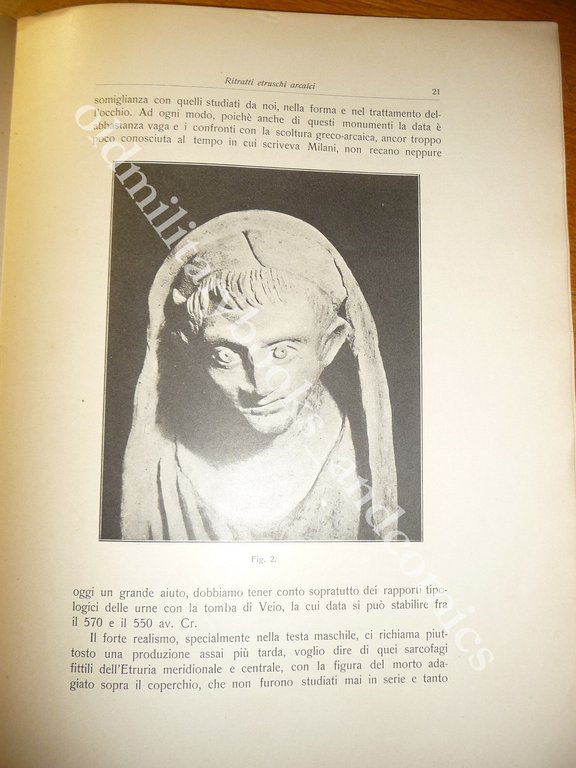 RITRATTI ETRUSCHI ARCAICI DISSERTAZIONE ALLA PONTIFICIA ACCADEMI CARLO ALBIZZATI