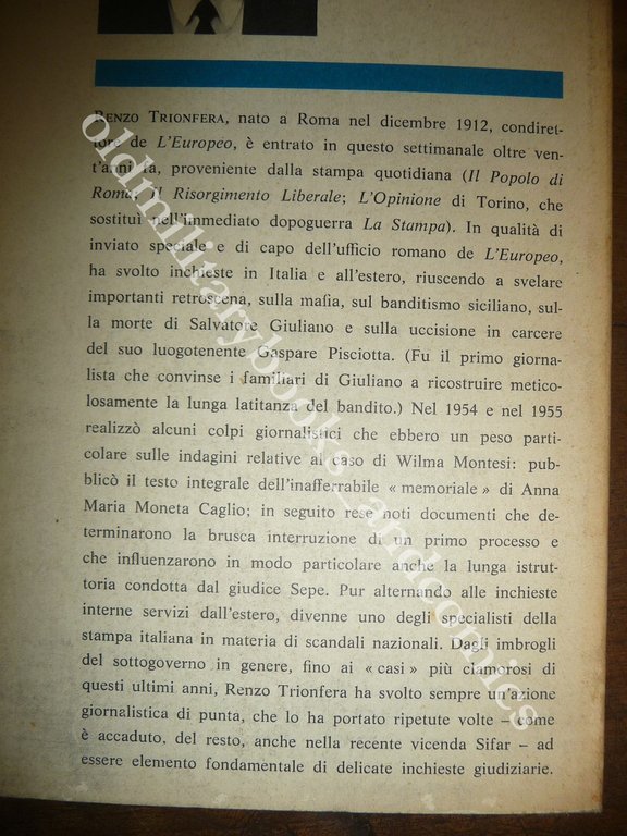 SIFAR AFFAIR RENZO TRIONFERA