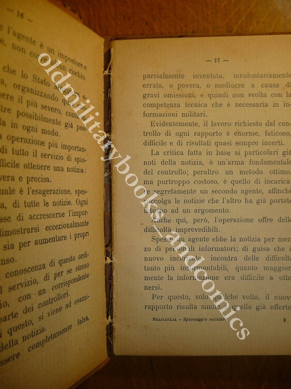 SPIONAGGIO MILITARE CIVILE E COMMERCIALE ANTON GIULIO BRAGAGLIA RARO