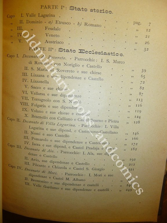 STATISTICA DELLA VALLE LAGARINA FINO A TUTTO 1894 MUTINELLI