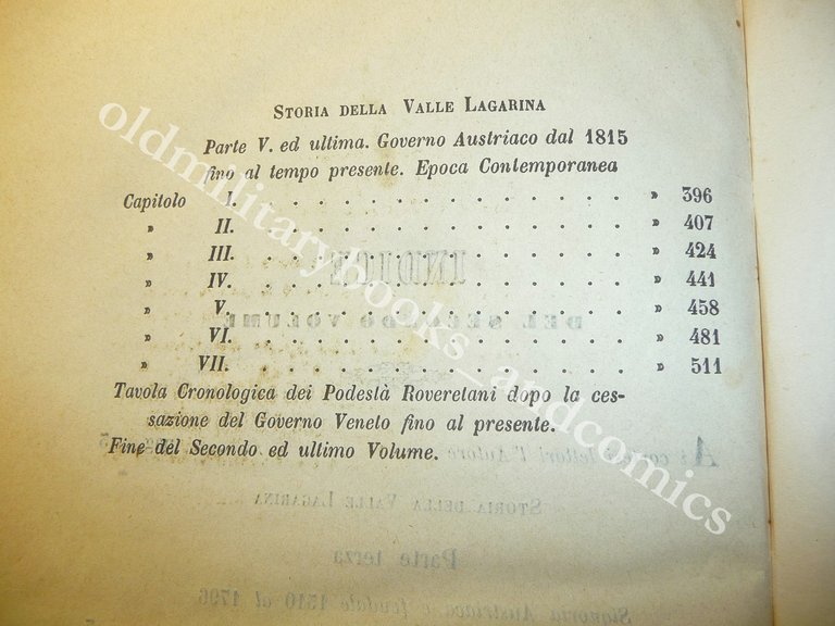 STORIA DELLA VALLE LAGARINA RAFFAELE ZOTTI 2° VOLUME