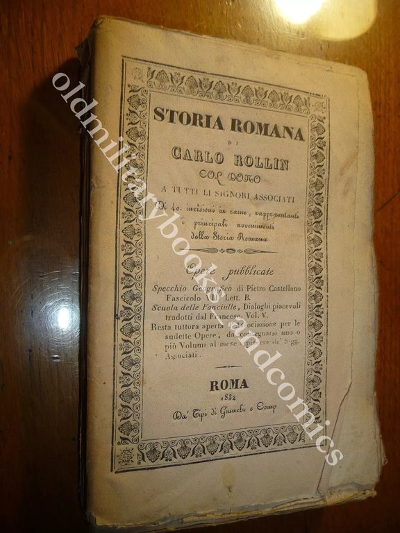 STORIA ROMANA DALLA FONDAZIONE DI ROMA FINO ALLA BATTAGLIA DI AZIO XV° ROLLIN