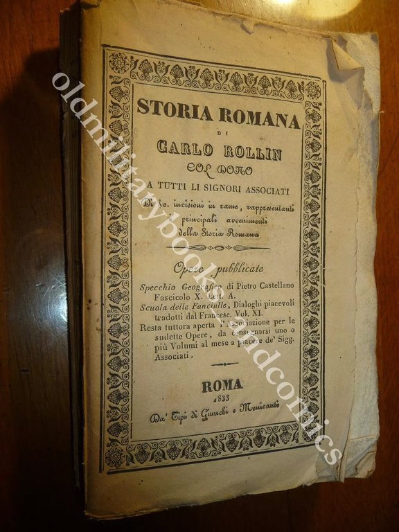 STORIA ROMANA DALLA FONDAZIONE DI ROMA FINO ALLA BATTAGLIA DI AZIO XXI° ROLLIN