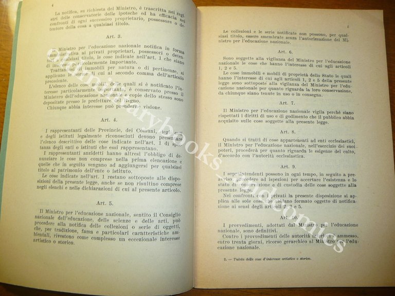 TUTELA DELLE COSE D'INTERESSE ARTISTICO O STORICO