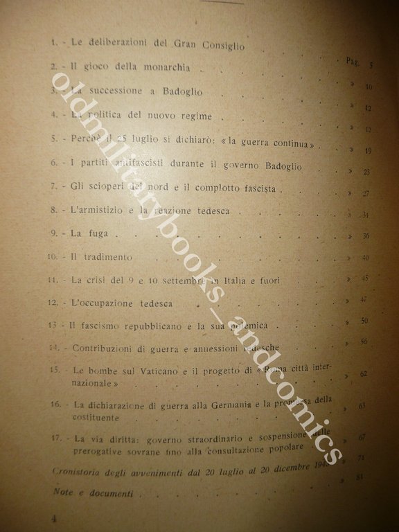 UN ITALIANO BREVE STORIA DI CINQUE MESI DAL 20 LUGLIO …