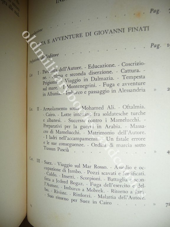 VITA E AVVENTURE DI GIOVANNI FINATI MICHELE VISANI