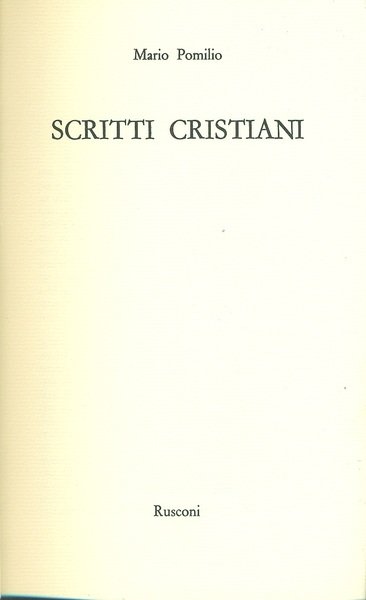 Scritti cristiani
