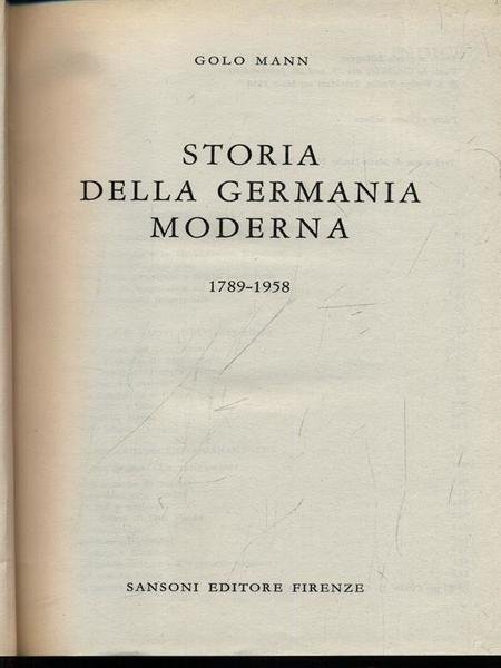 Storia della Germania moderna 1789/1958