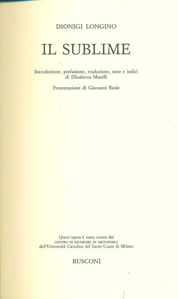 Il Sublime