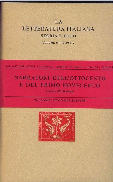 Narratori dell'Ottocento e del primo Novecento. Tomo 5 | Immagine principale
