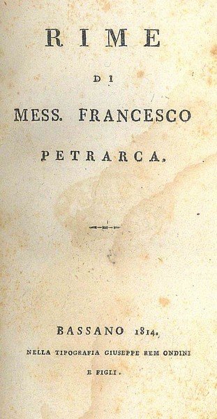 Rime di Mess. Francesco Petrarca