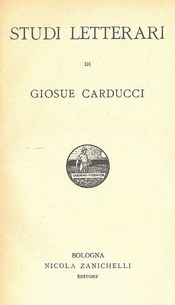 Studi letterari di Giosue Carducci