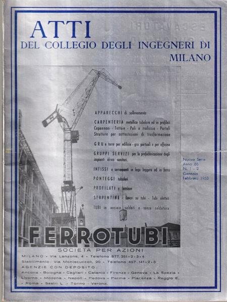 Atti del collegio degli ingegneri di Milano anno 86 n. … | Immagine principale