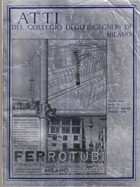 Atti del collegio degli ingegneri di Milano n. 1-2 anno … | Immagine principale