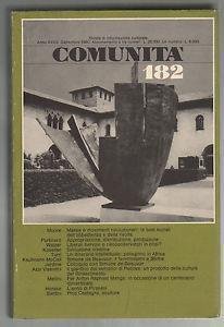 Comunita' 182 Rivista di informazione culturale anno XXXIV settembre 1980