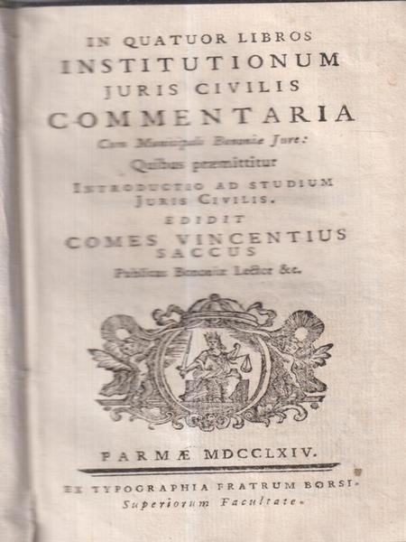 In Quatour Libros Institutionum Juris Civilis Commentaria