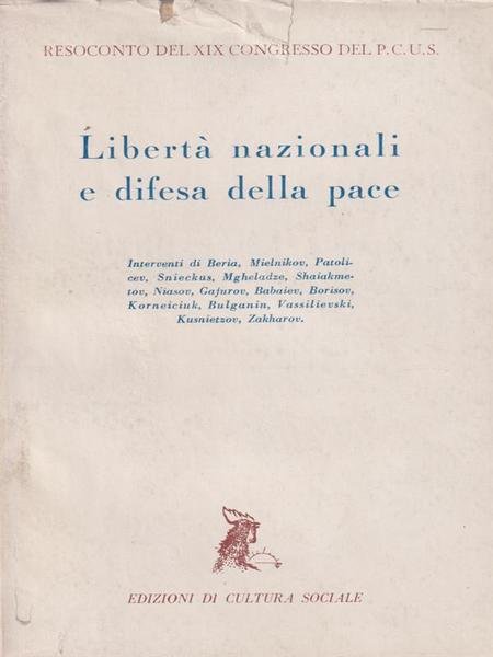 Liberta' Nazionali E Difesa Della Pace | Immagine principale