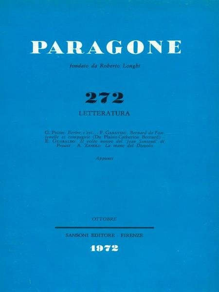 Paragone 272 anno XXIII - Letteratura