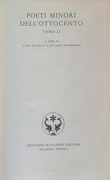 Poeti Minori Dell'Ottocento Tomo 2