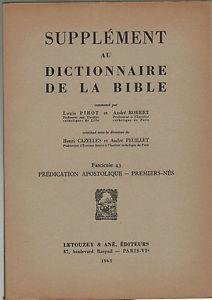 Supplement au dictionnaire de la Bible fascicule 43